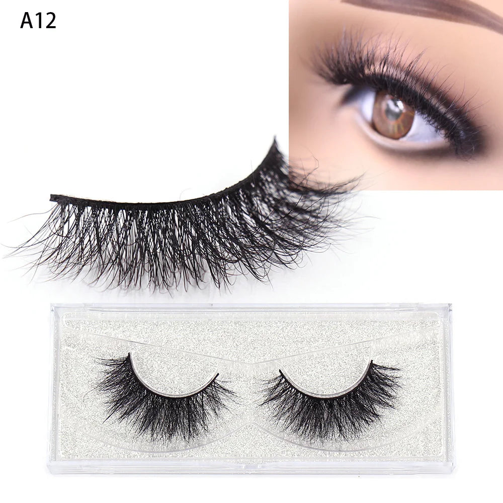 AMAOLASH Eyelashes 3D Mink Lashes Long Lasting Mink Eyelashes Natural Volume Eyelash Extension False Eyelashes Makeup A04
