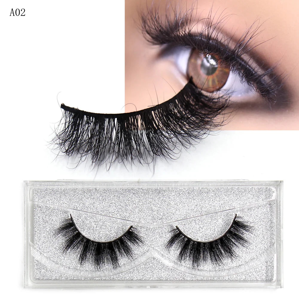 AMAOLASH Eyelashes 3D Mink Lashes Long Lasting Mink Eyelashes Natural Volume Eyelash Extension False Eyelashes Makeup A04