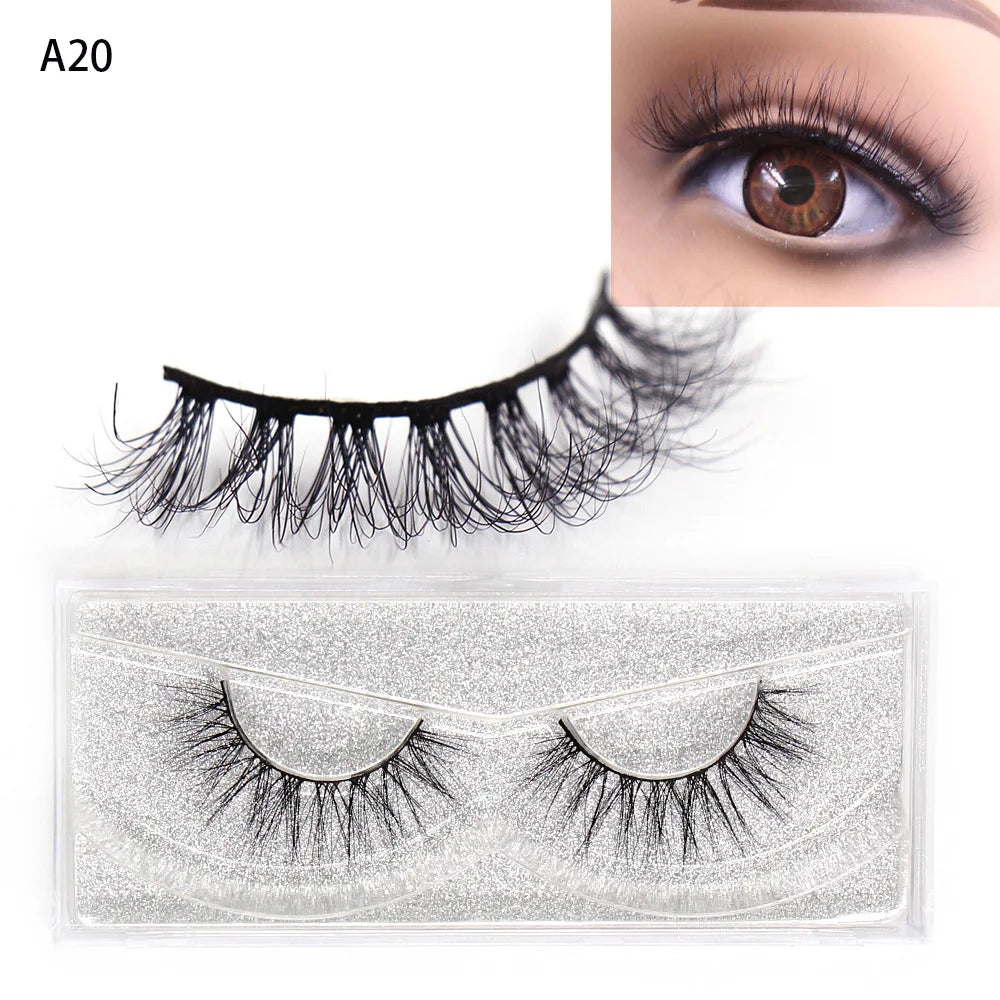 AMAOLASH Eyelashes 3D Mink Lashes Long Lasting Mink Eyelashes Natural Volume Eyelash Extension False Eyelashes Makeup A04