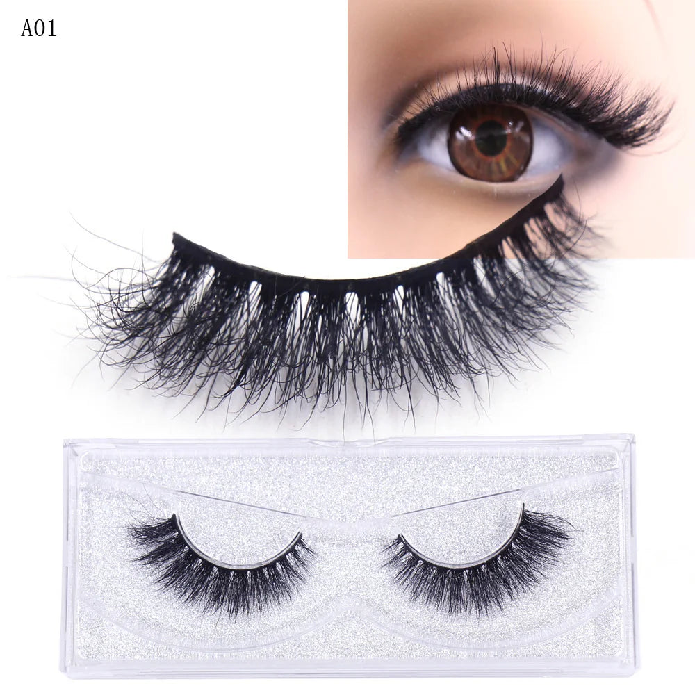 AMAOLASH Eyelashes 3D Mink Lashes Long Lasting Mink Eyelashes Natural Volume Eyelash Extension False Eyelashes Makeup A04