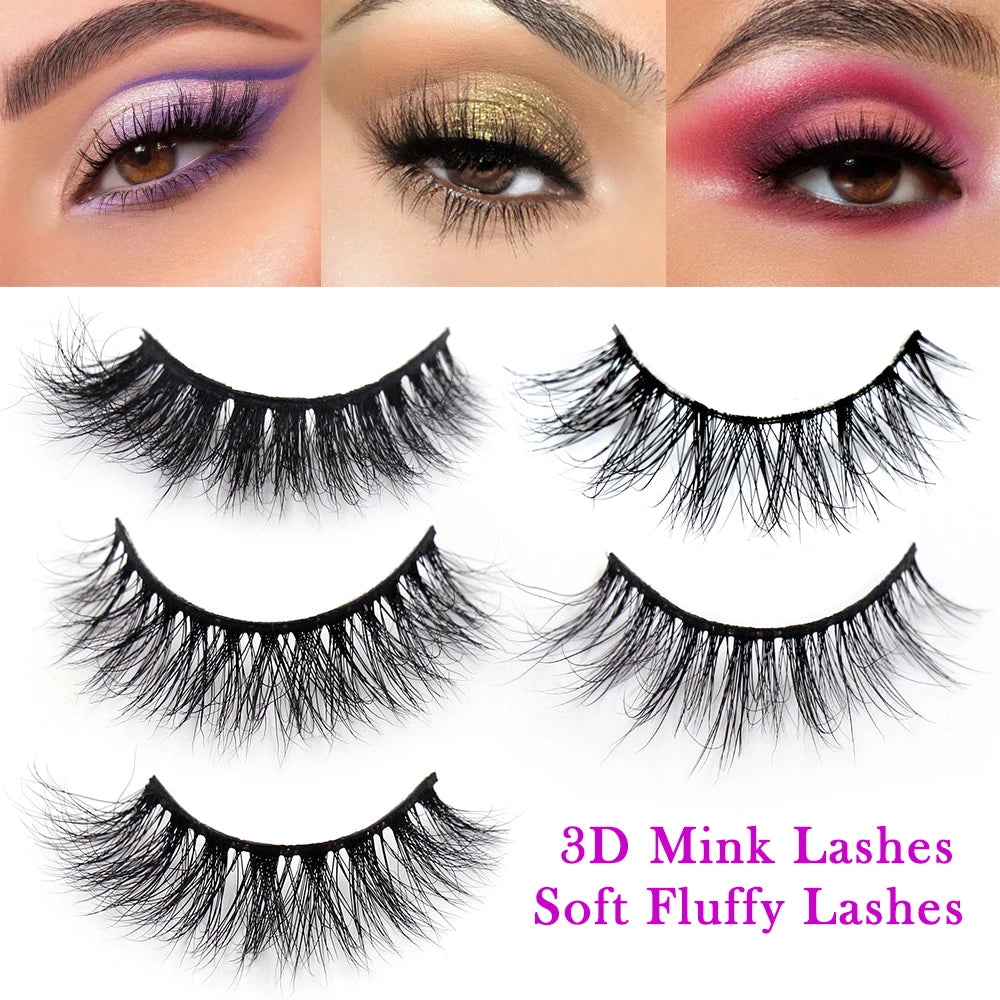 AMAOLASH Eyelashes 3D Mink Lashes Long Lasting Mink Eyelashes Natural Volume Eyelash Extension False Eyelashes Makeup A04