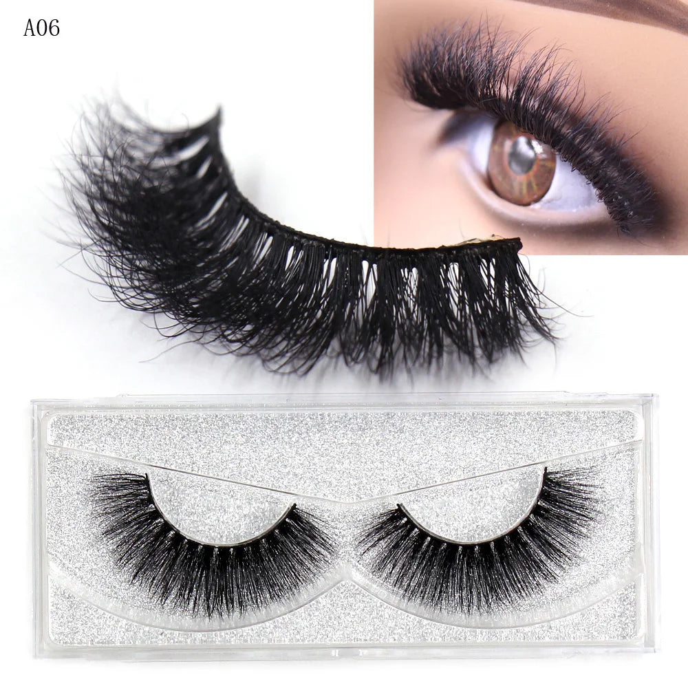 AMAOLASH Eyelashes 3D Mink Lashes Long Lasting Mink Eyelashes Natural Volume Eyelash Extension False Eyelashes Makeup A04