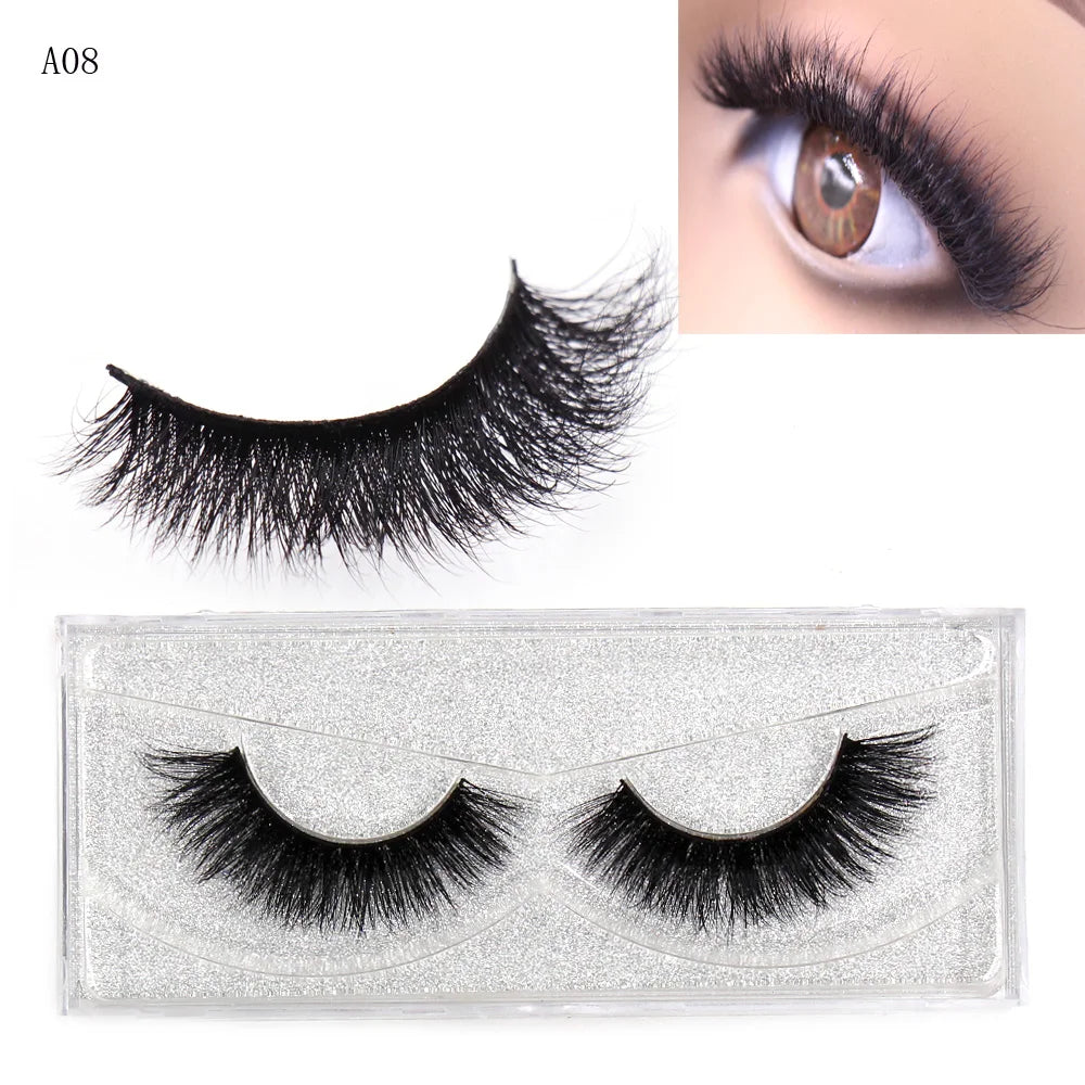 AMAOLASH Eyelashes 3D Mink Lashes Long Lasting Mink Eyelashes Natural Volume Eyelash Extension False Eyelashes Makeup A04