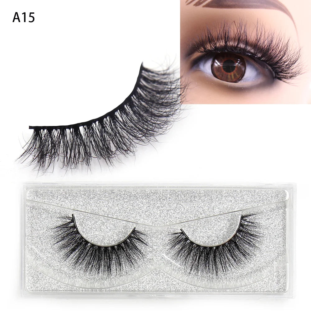 AMAOLASH Eyelashes 3D Mink Lashes Long Lasting Mink Eyelashes Natural Volume Eyelash Extension False Eyelashes Makeup A04