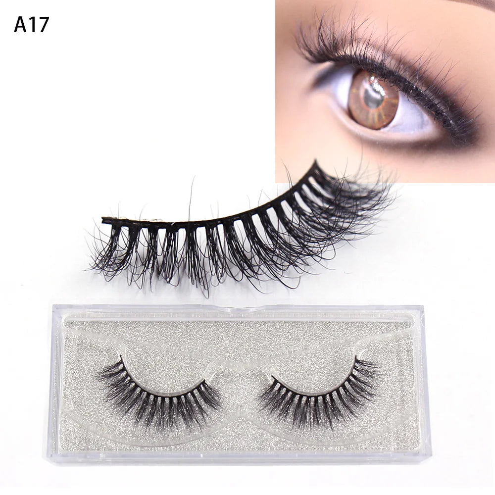 AMAOLASH Eyelashes 3D Mink Lashes Long Lasting Mink Eyelashes Natural Volume Eyelash Extension False Eyelashes Makeup A04