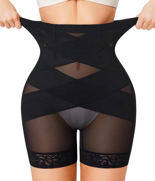 Gotoly Women Tummy Control Knickers High Waisted Shapewear Shorts Shaping Underwear Body Shaper Thigh Slimmer Pants Butt Lifter Boyshorts Black