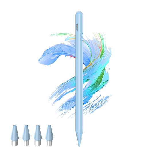 Stylus Pens for Touch Screens with 4 POM Tips, Kenkor Active Digital Stylus Pencil for Android/iPhone, Magnetic Tablet Pen Compatible with iPhone/Samsung/Huawei/Vivo/Mi/OPPO Writing & Drawing - Blue