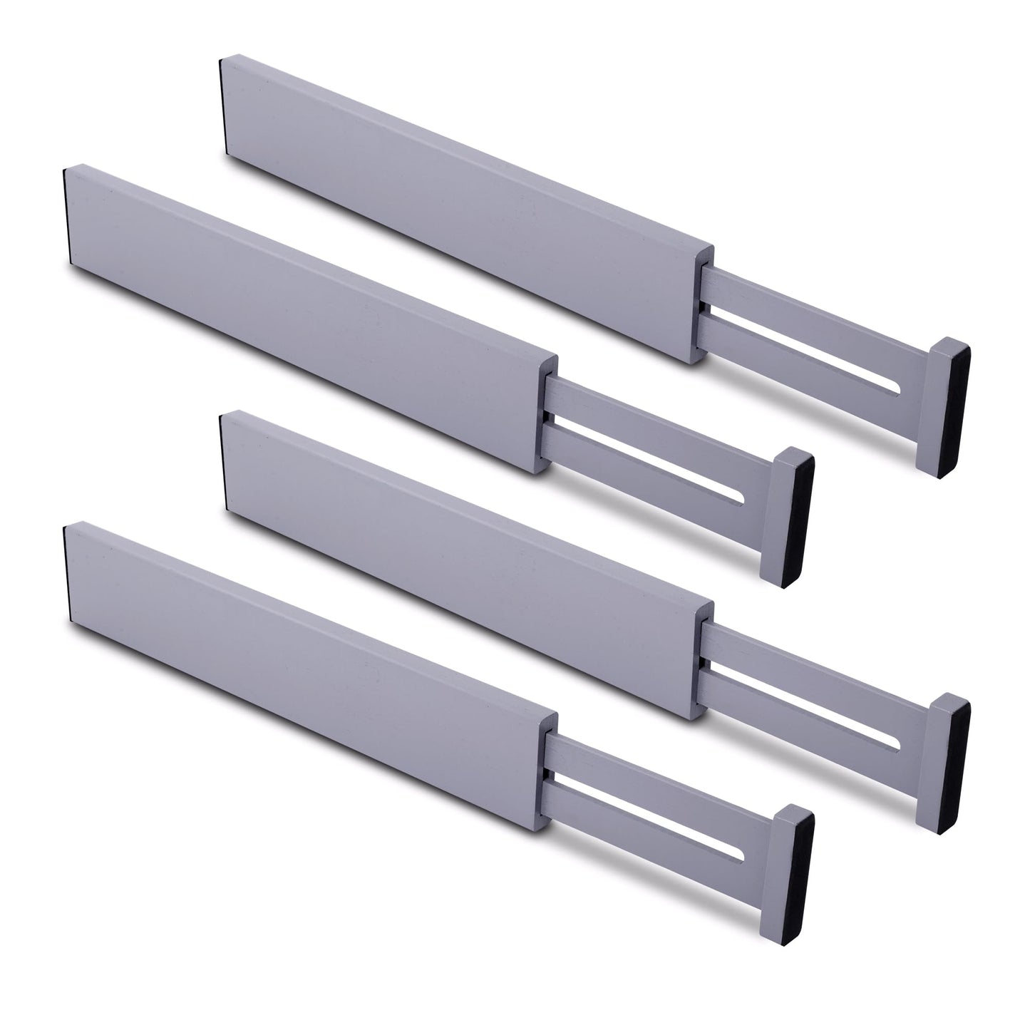 Utoplike Bamboo Drawer Dividers Adjustable 4 Pack – Kitchen/Bathroom