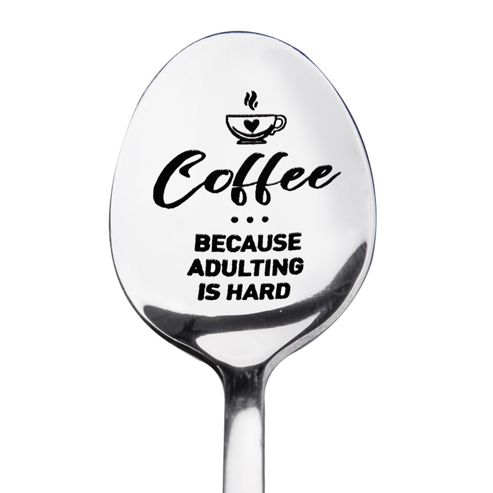 Engraved Coffee Spoon Gift Inspirational Message – Silver