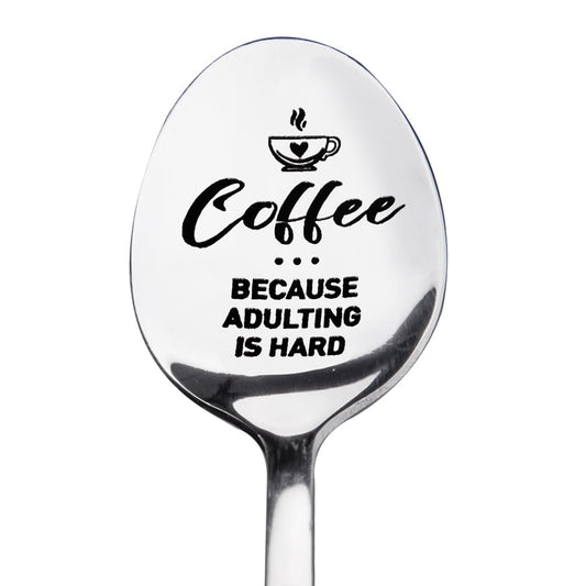 Engraved Coffee Spoon Gift Inspirational Message – Silver