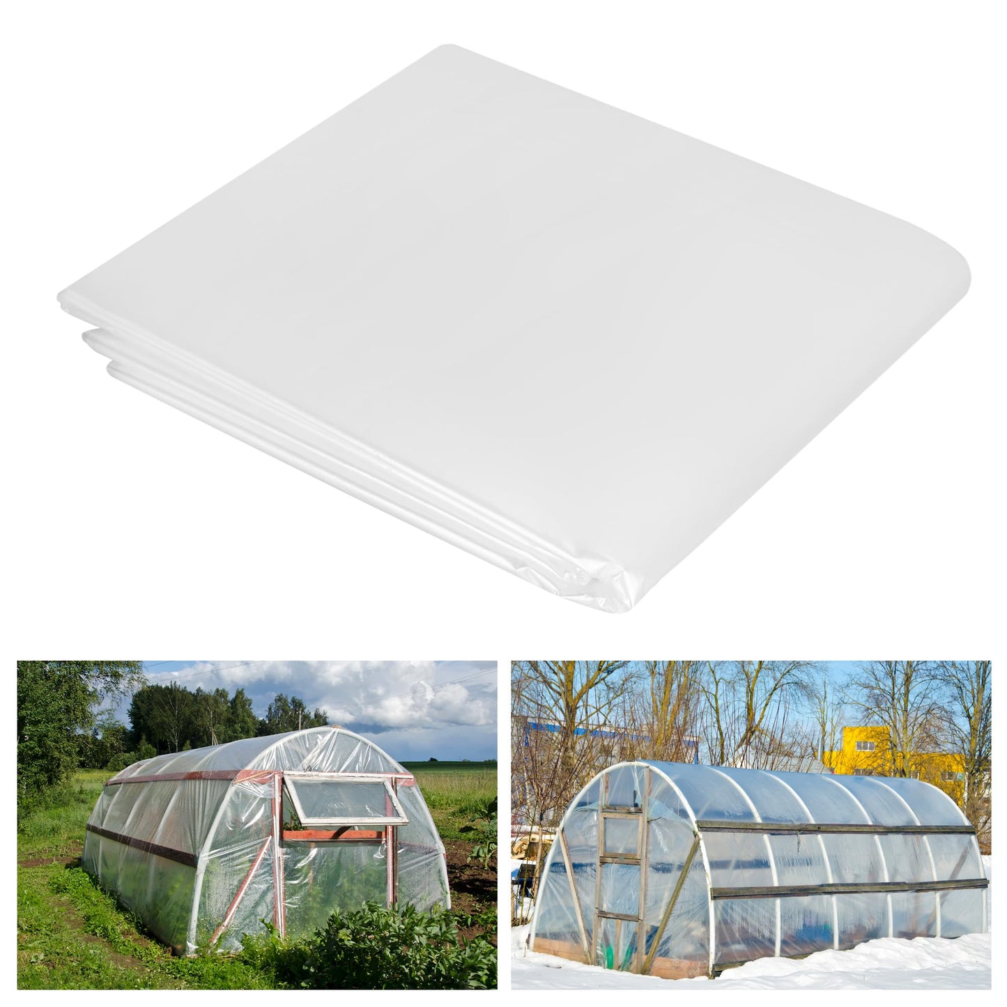 Heavy Duty Clear Plastic Sheeting 4x10m Thick Polythene Dust Cover – Transparent