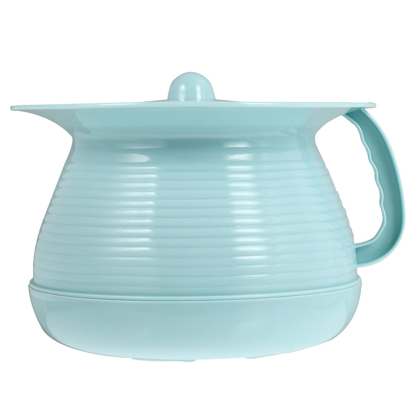 Chamber Pot with Lid Portable Plastic Bedpan for Adults & Children – 8.3x8.3x5.3in