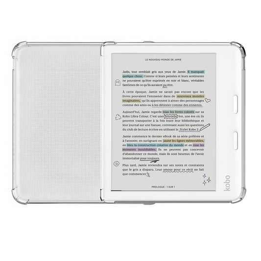 7-inch Clear Kobo Libra Case Reinforced Corners Lightweight – Clear (Libra 2/Libra Colour)