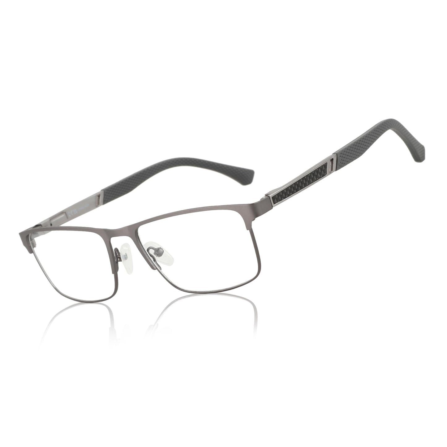 Reading Glasses Blue‑Light Blocking Square Frame – Grey 1.50 Dioptres