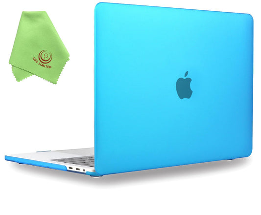 MacBook Pro 16in Hard Shell Case A2141 Smooth Matte with Microfibre Cleaning Cloth Compatible 2019–2020 – Aqua Blue