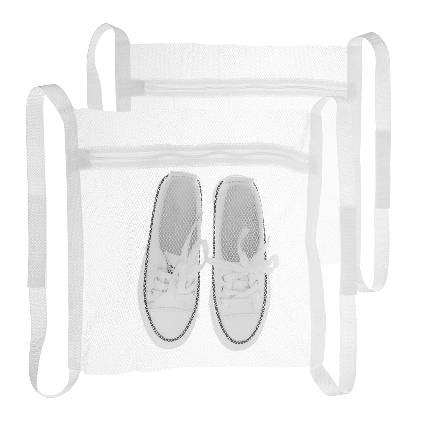 Laundry Mesh Bags 2-Pack Zipper Shoe Net with Strap – 16.5 x 15in