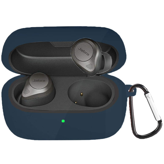 Silicone Protective Case for Jabra Elite 85t Earbuds Easy Carrying Cover – Blue