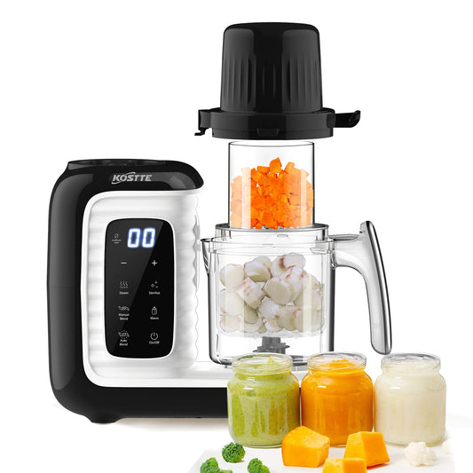 KOSTTE Baby Food Maker, One Step Baby Food Processor Steamer with Steam Basket, Puree Blender Grinder Mills Machine for Healthy Homemade Baby Food, BPA-Free